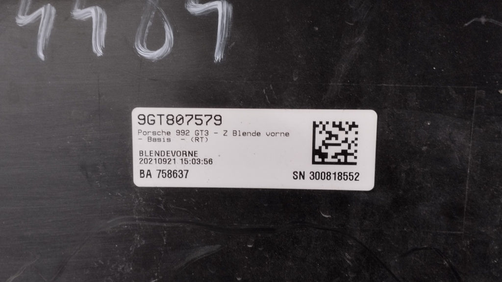 Prednji dodatak branika Kratka Porsche 911 992 GT3 RS Blenda 9GT807579