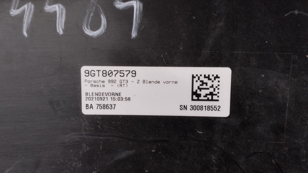 Prednji dodatak branika Kratka Porsche 911 992 GT3 RS Blenda 9GT807579