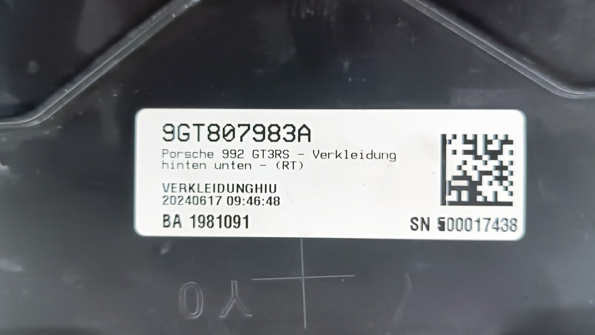 Zadnji dodatak branika 911 992 GT3RS 9GT807983A