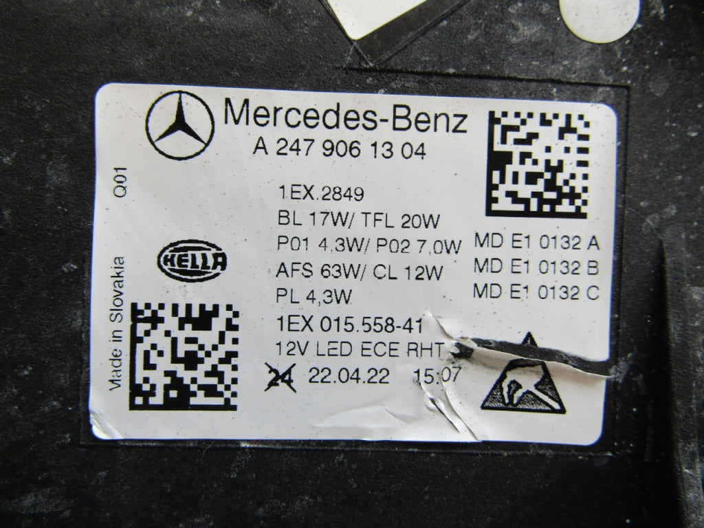 Prednji far Mercedes B klasa 247 LIFT FULL LED MULTIBEAM 23- LH A2479061304
