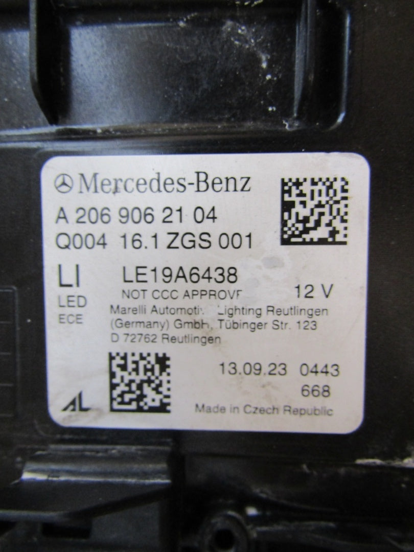 Prednji far MERCEDES C-KLASA W206 FULL LED DIGITAL LIGHT 22- LH A2069062104