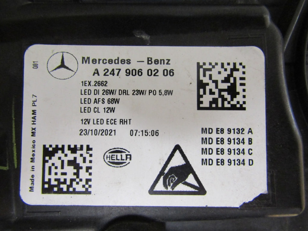 Prednji far MERCEDES GLB 247 FULL LED MULTIBEAM RH desni 19-23 A2479060206