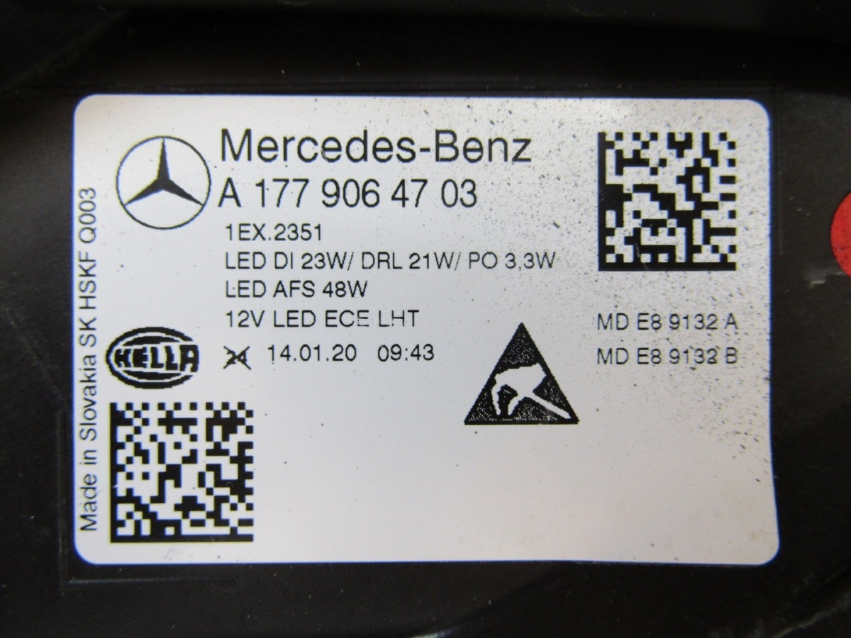 Prednji far MERCEDES A klasa W177 FULL LED PERFORMANCE 18-22 LH lijevi A1779064703