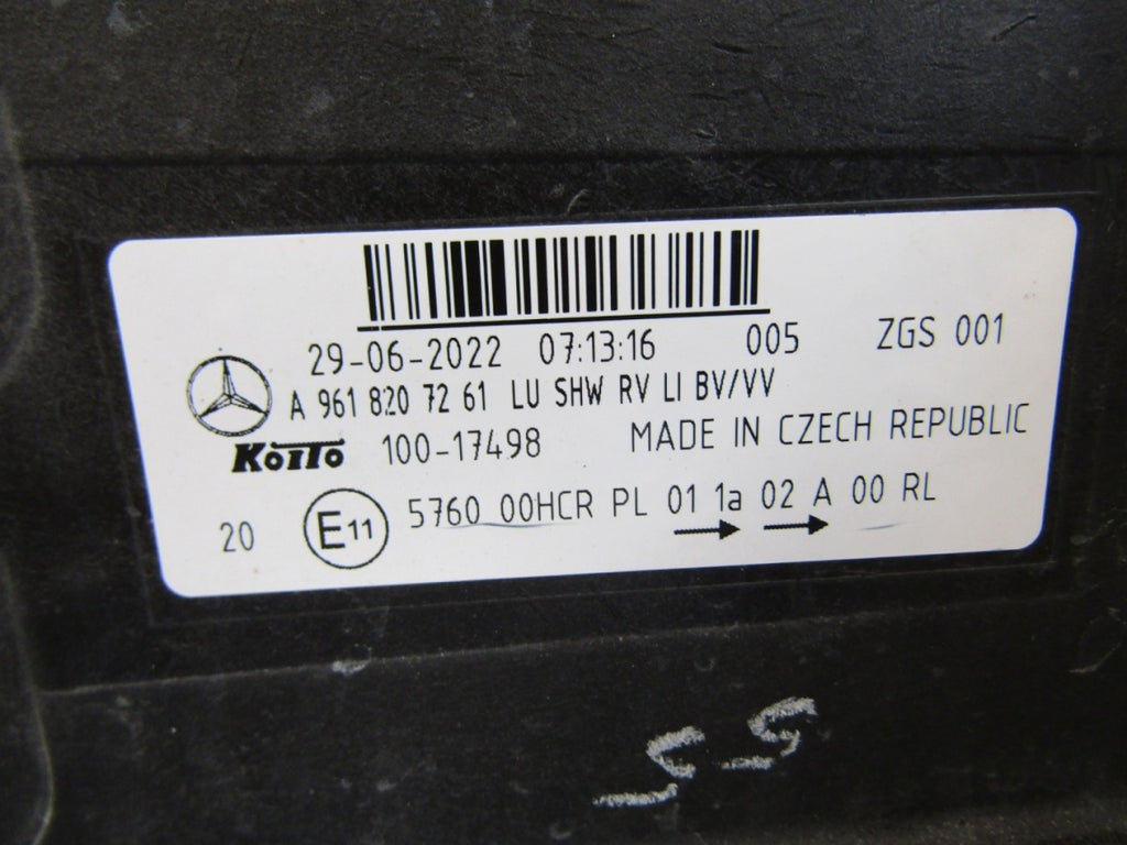 Prednji far MERCEDES ANTOS halogen AROCS ACTROS LH lijevi A9618207261 11-
