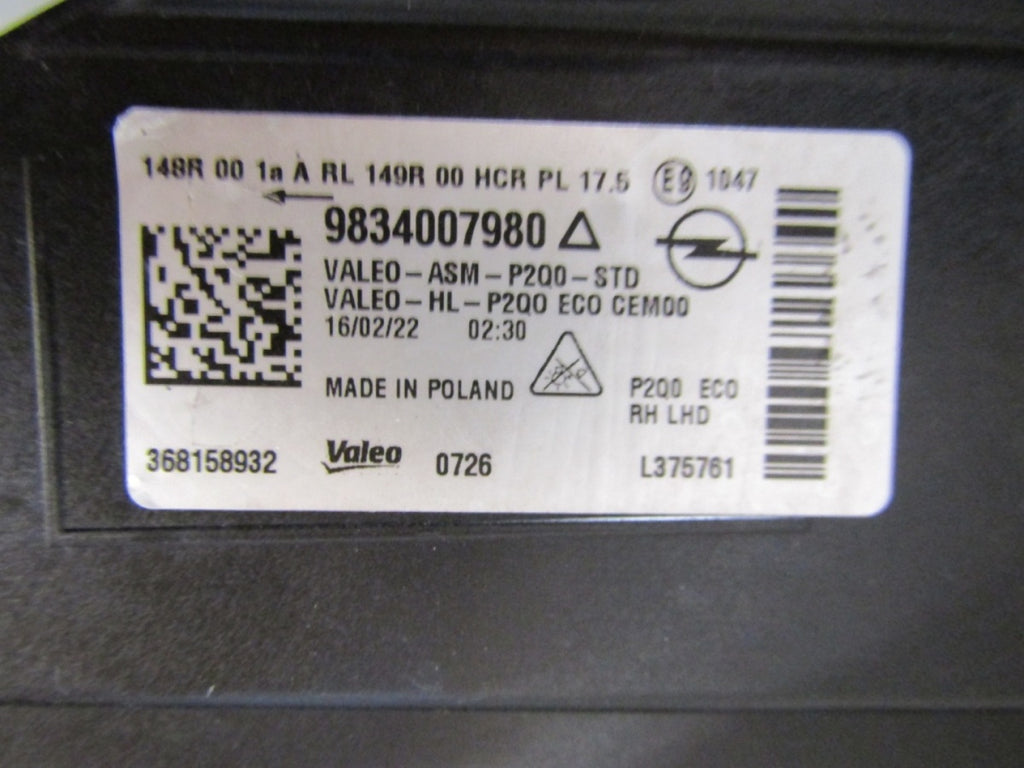 Prednji far OPEL MOKKA B II 2 LED 20- RH desni 9834007980