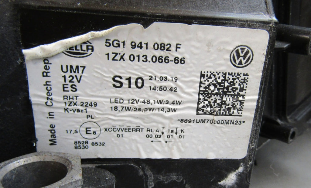 Prednji far VOLKSWAGEN GOLF 7 VII GTE LIFT FULL LED 16-20 RH 5G1941082F
