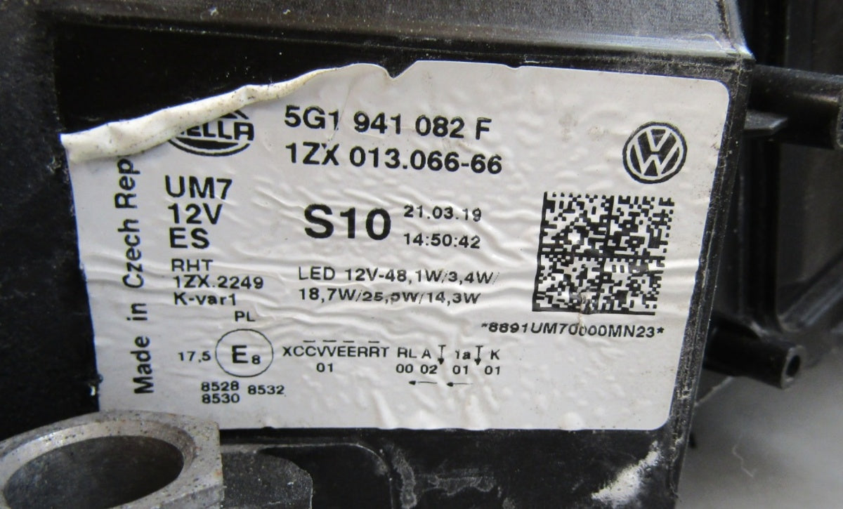 Prednji far VOLKSWAGEN GOLF 7 VII GTE LIFT FULL LED 16-20 RH 5G1941082F