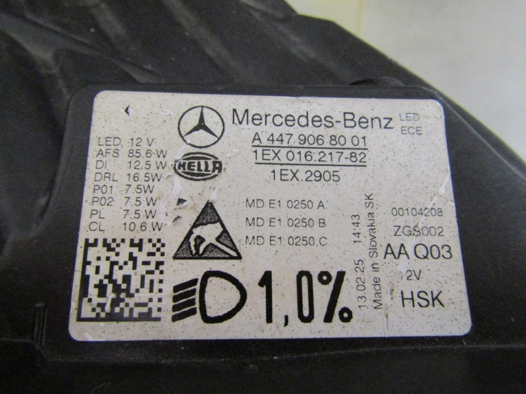 Prednji far MERCEDES V klasa W447 LIFT FULL LED MULTIBEAM 23- RH desni A4479068001