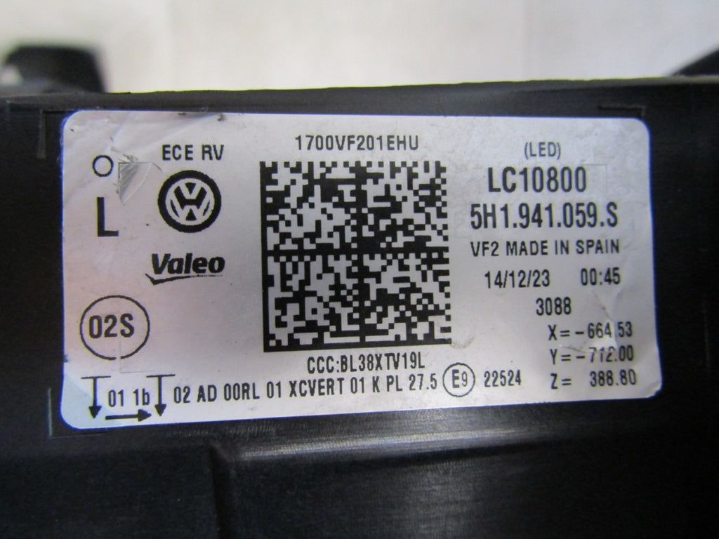 Prednji far VW GOLF 8 VIII FULL LED IQ GTE 19-24 LH lijevi 5H1941059S