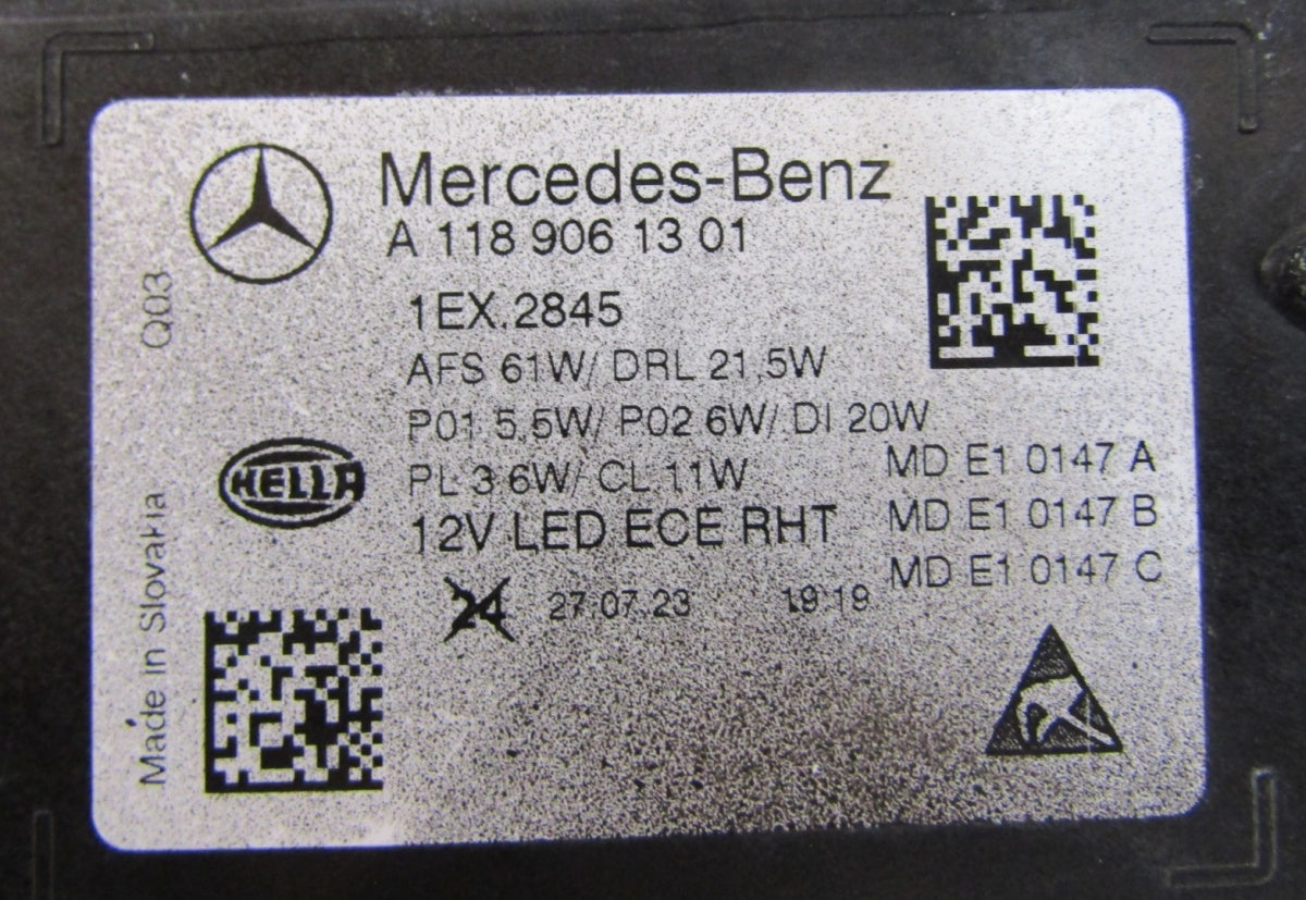 Prednji far MERCEDES CLA W118 LIFT MULTIBEAM 23- LH A1189061301