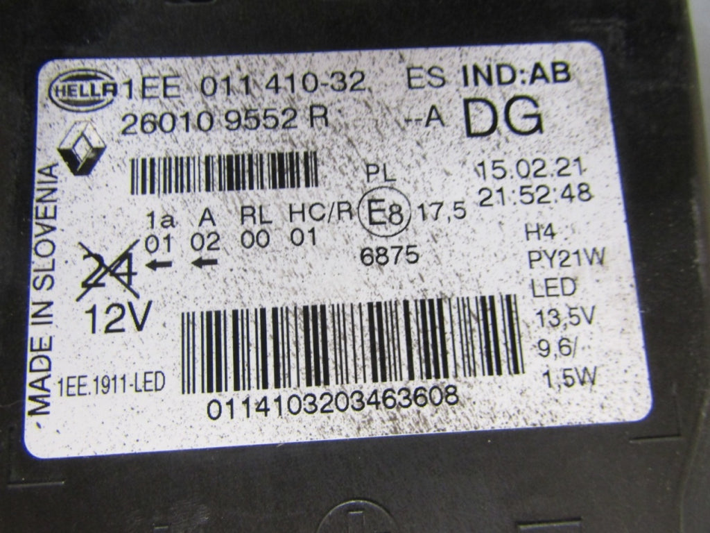 Prednji far RENAULT TRAFIC 3 III halogen Z LED 14-19 RH desni 260109552R