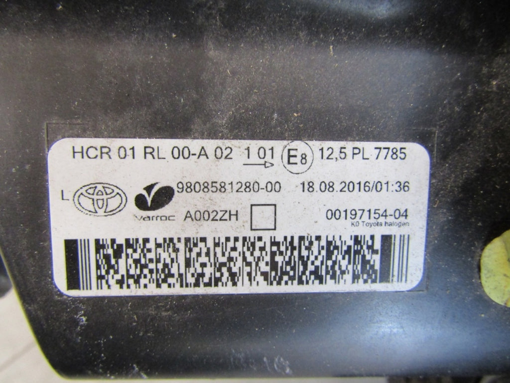 Prednji far TOYOTA PROACE 2 II halogen 16-23 LH lijevi 9808581280-00