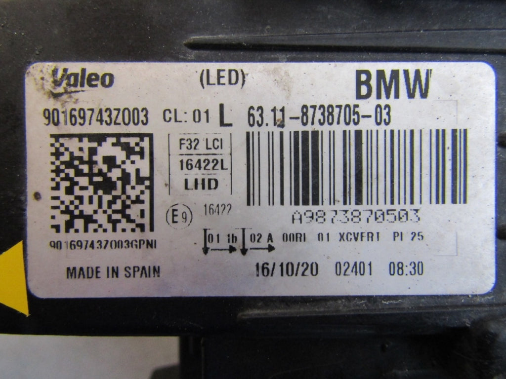 Prednji far BMW 4 F32 F33 F36 LIFT ADAPTIVE LED 17-20 LH 8738705