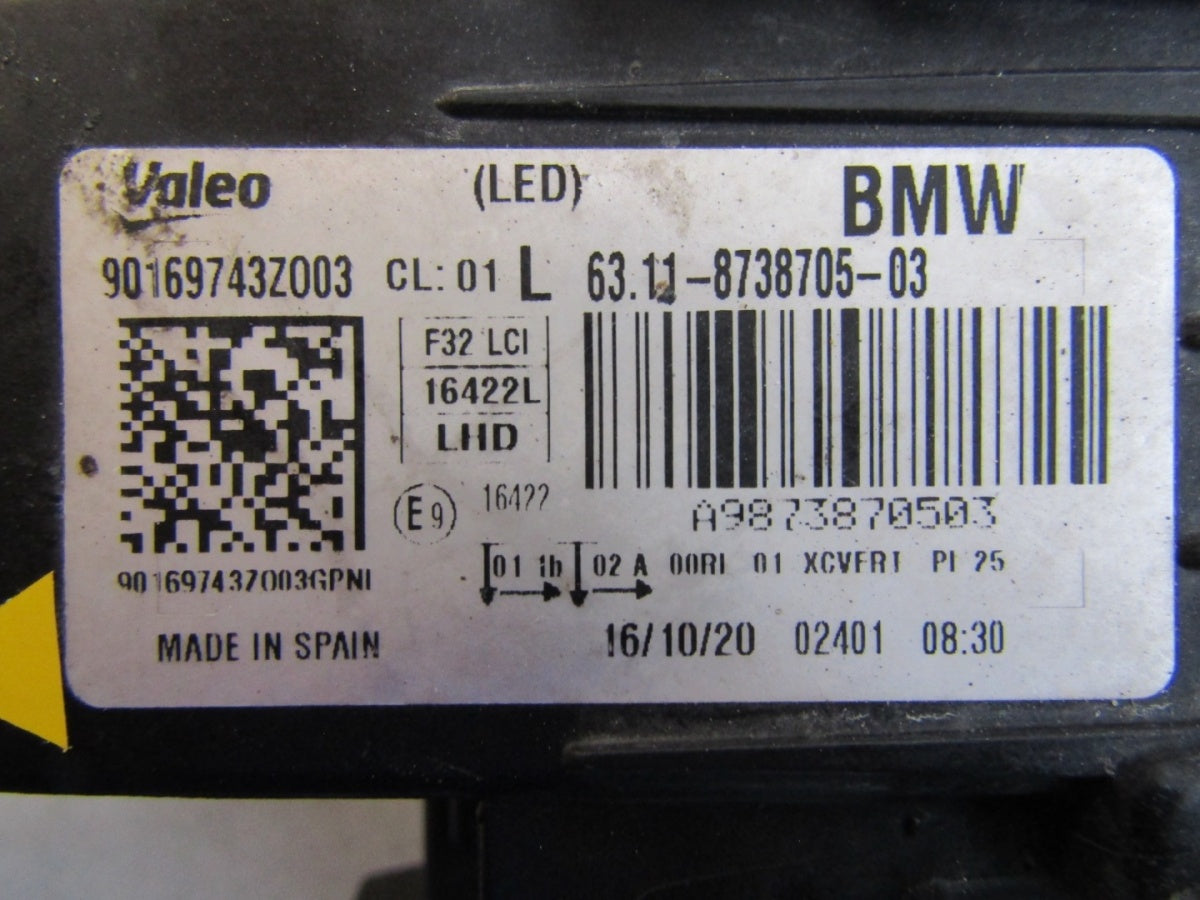 Prednji far BMW 4 F32 F33 F36 LIFT ADAPTIVE LED 17-20 LH 8738705