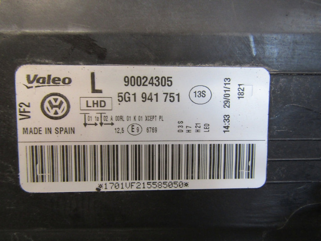 Prednji far VW GOLF VII 7 xenon zakretni 12-16 LH lijevi 5G1941751
