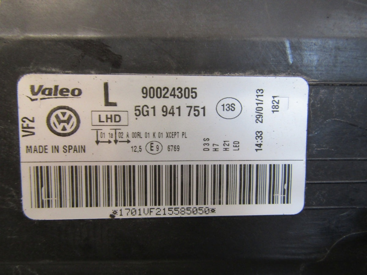 Prednji far VW GOLF VII 7 xenon zakretni 12-16 LH lijevi 5G1941751