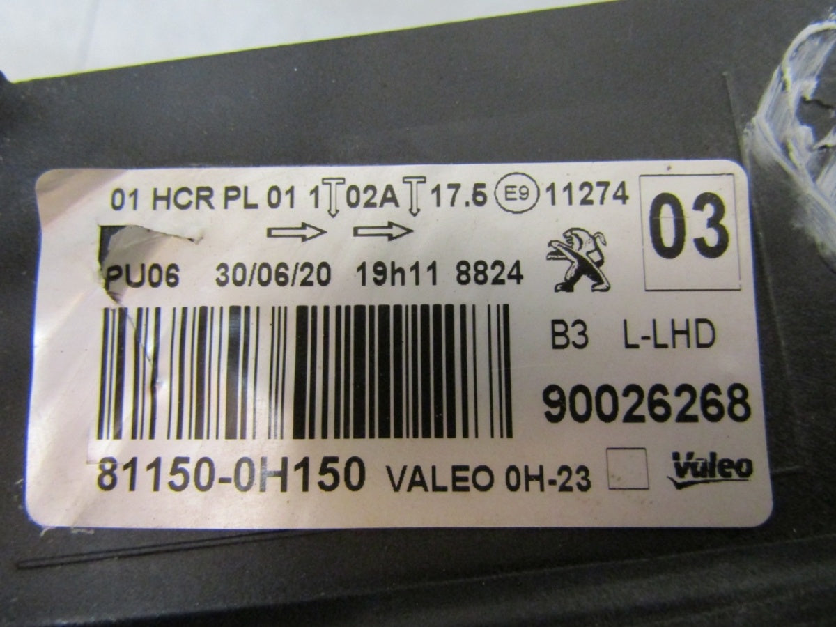 Prednji far Peugeot 108 halogen sa sočivom 14- LH lijevi 90026268