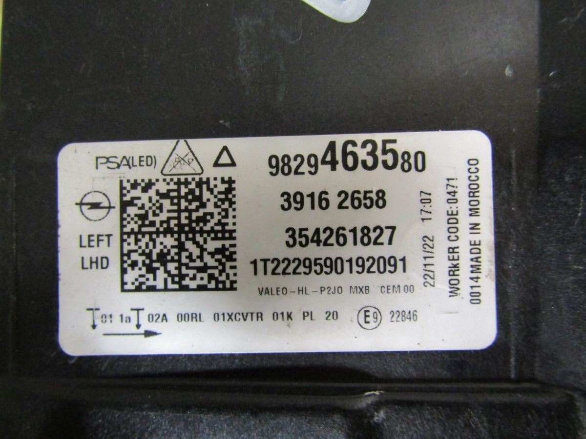 Prednji far OPEL CORSA F FULL LED LUX 19-23 LH lijevi 9829463580
