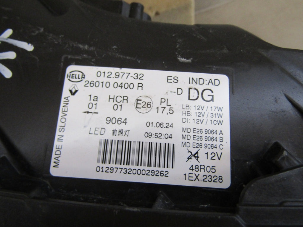 Prednji far RENAULT CAPTUR 1 I LIFT LED PURE VISION 17-19 RH 260100400R