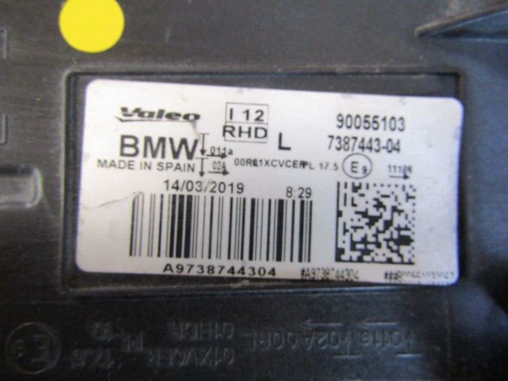 Prednji far BMW I 8 FULL LED LH lijevi 14-20 7387443-04 UK ANGLIA
