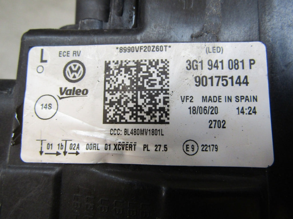 Prednji far Volkswagen Passat B8 Full LED IQ Lift LH lijevi 19-23 3G1941081P