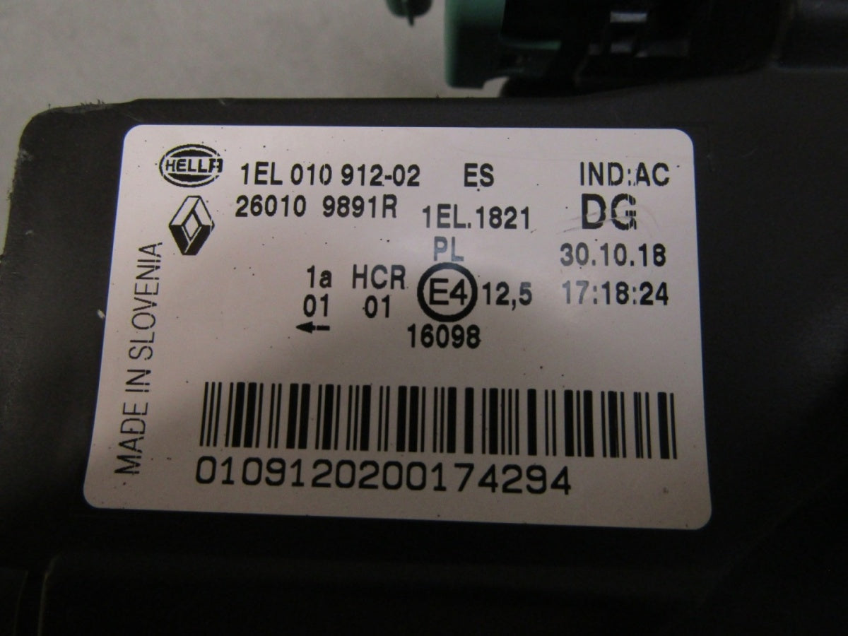 Prednji far RENAULT ZOE halogen sa sočivom 12-19 RH desni 260109891R