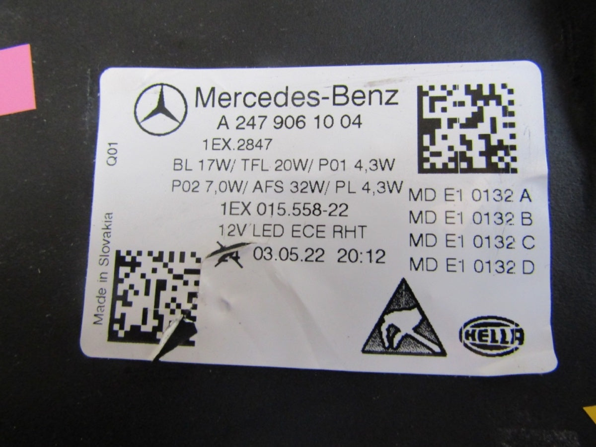 Prednji far Mercedes B klasa W247 Lift LED PERFORMANCE 22- RH A2479061004