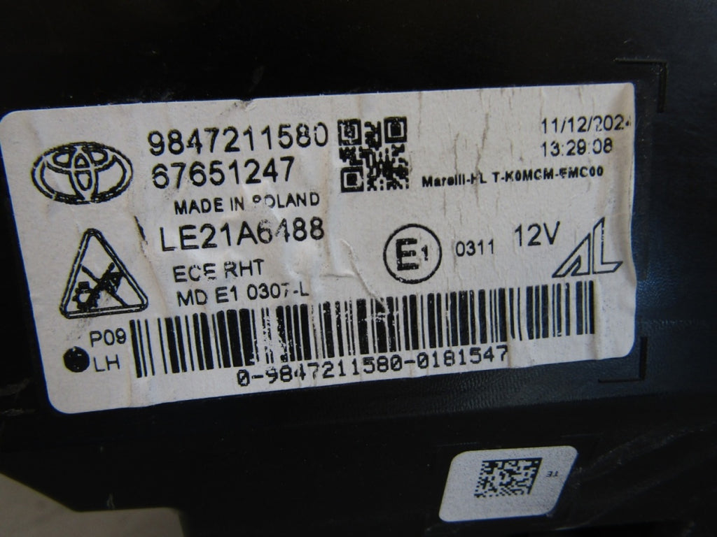 Prednji far TOYOTA PROACE VERSO II LIFT 24- FULL LED LH lijevi 9847211580
