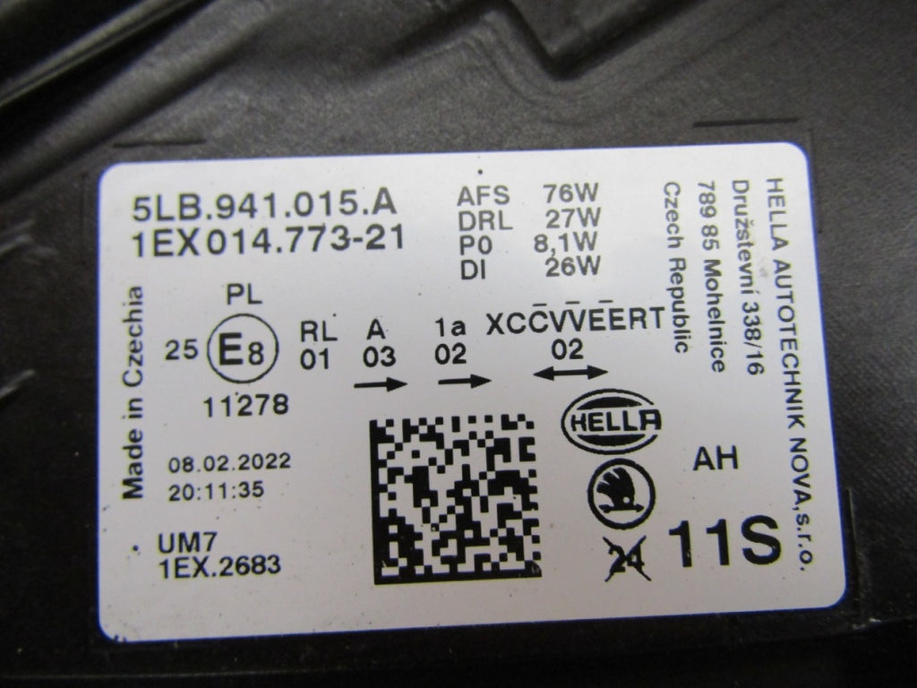 Prednji far SKODA ENYAQ FULL LED LH lijevi 20- 5LB941015A