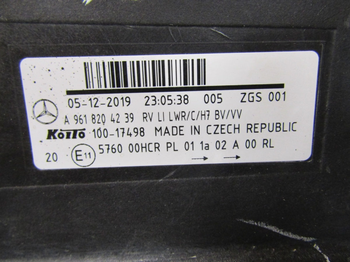Prednji far MERCEDES ANTOS halogen AROCS ACTROS LH lijevi A9618204239 11-