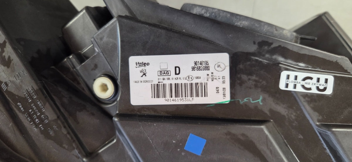 Prednji far PEUGEOT PARTNER IV RIFTER halogen desni RH 18-23 9816826880