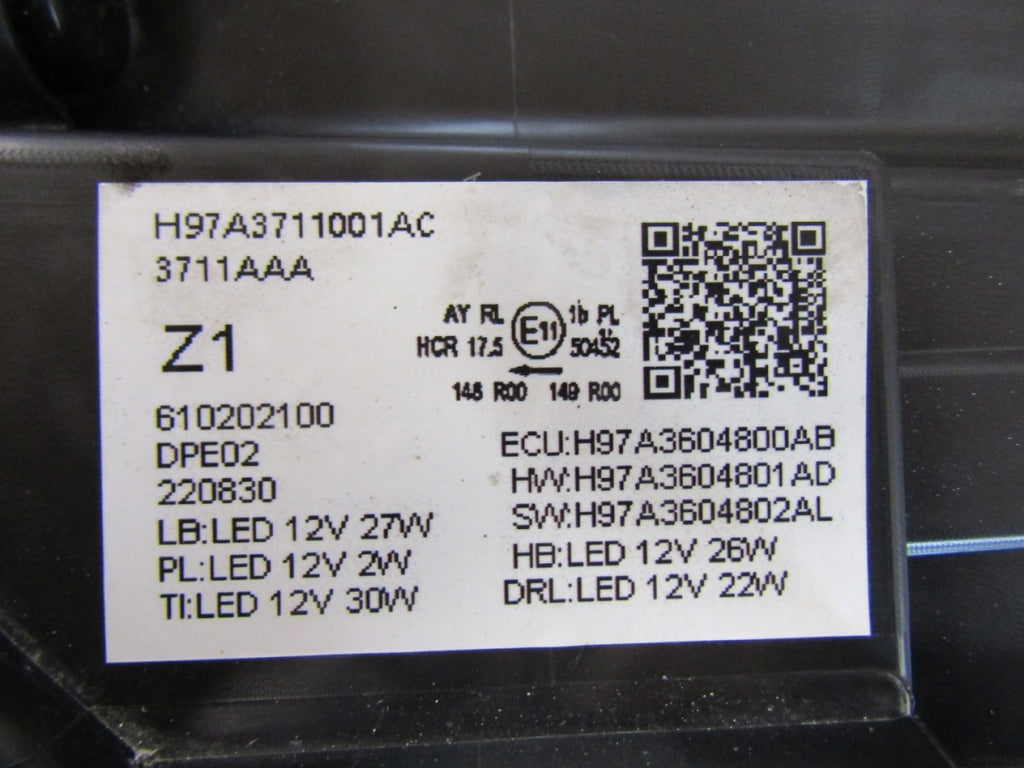 Prednji far VOYAH FREE FULL LED 21- LH lijevi 3711AAA