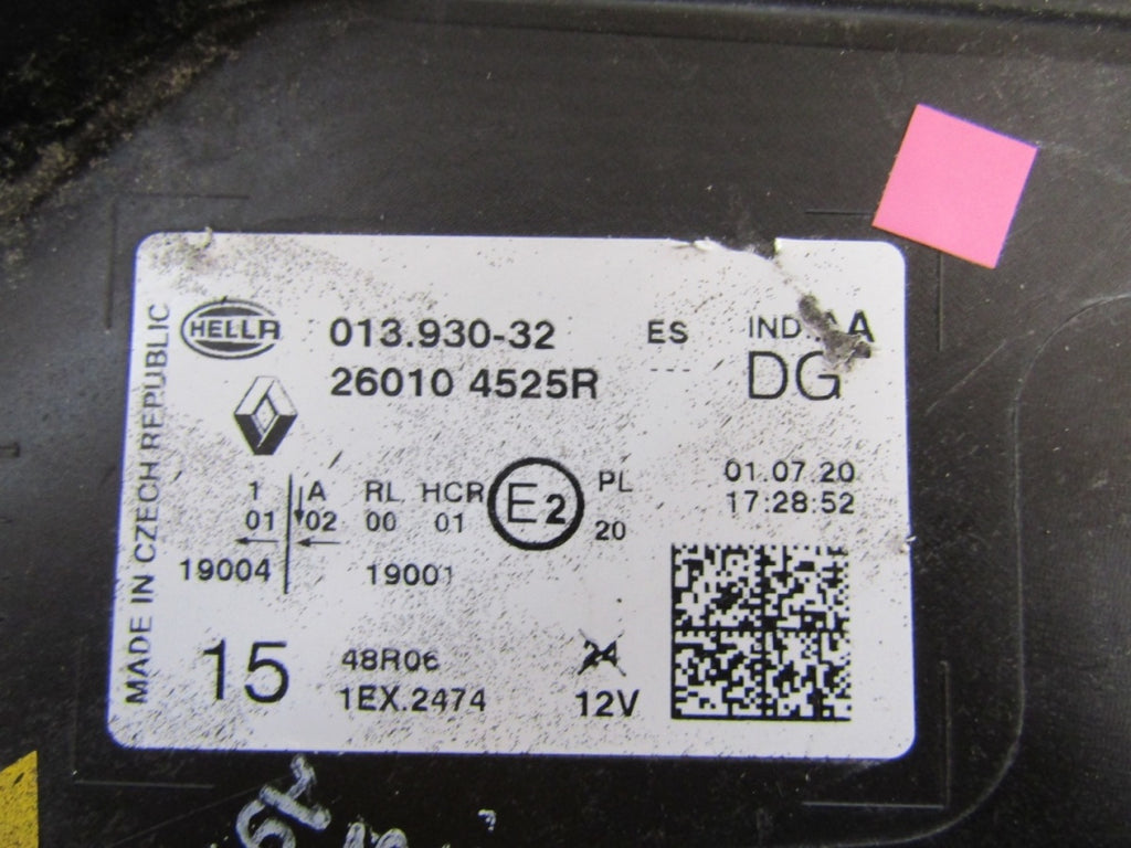 Prednji far RENAULT CAPTUR 2 II LED PURE VISION 19-23 RH desni 260104525R