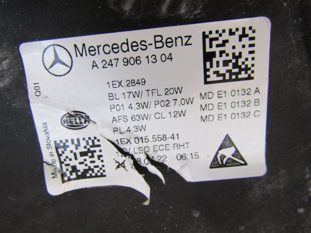 Prednji far MERCEDES B klasa W247 LIFT FULL LED MULTIBEAM 23- LH A2479061304