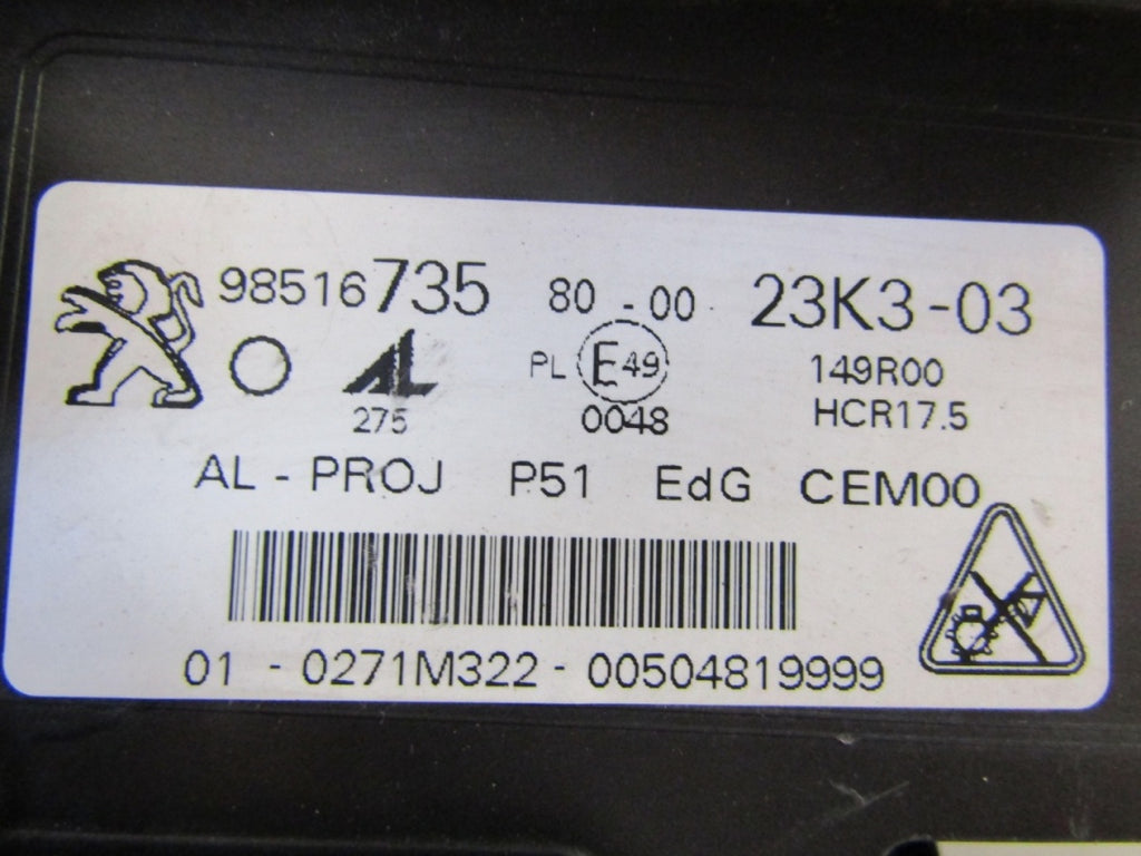 Prednji far PEUGEOT 308 III 3 T10 LED RH desni 21-25 98516735