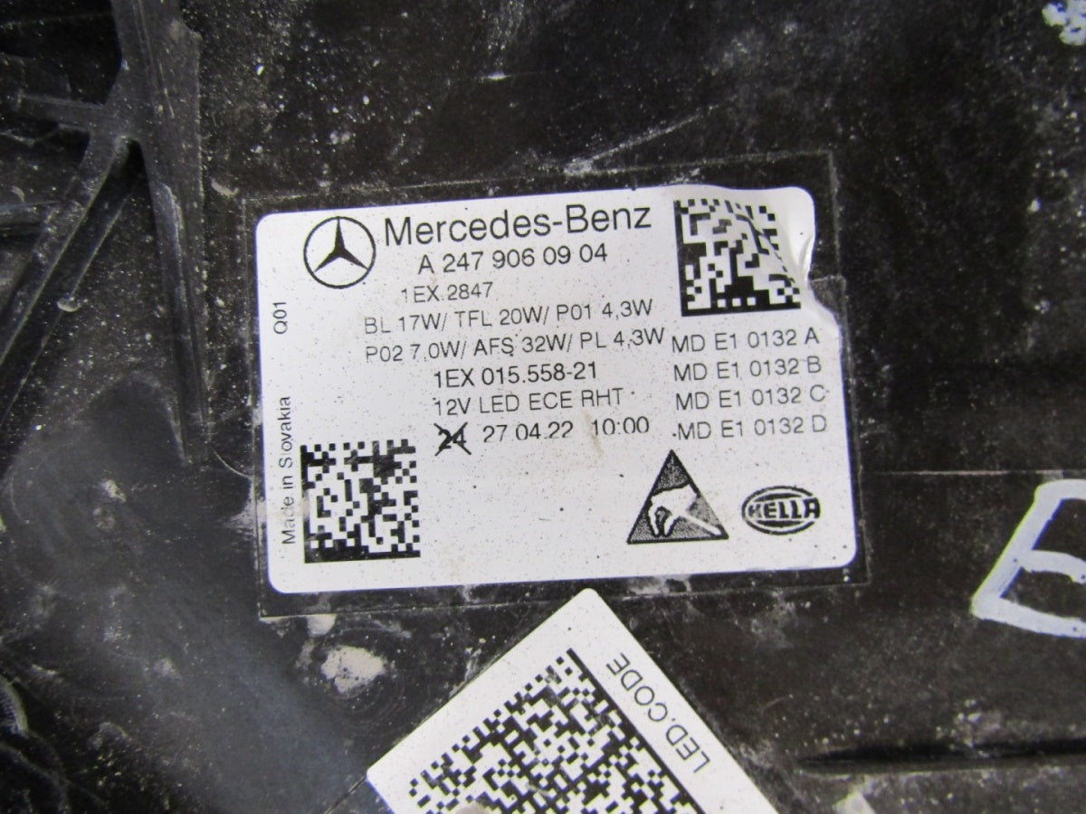 Prednji far MERCEDES B klasa W247 LED LIFT PERFORMANCE LH lijevi 22- A2479060904