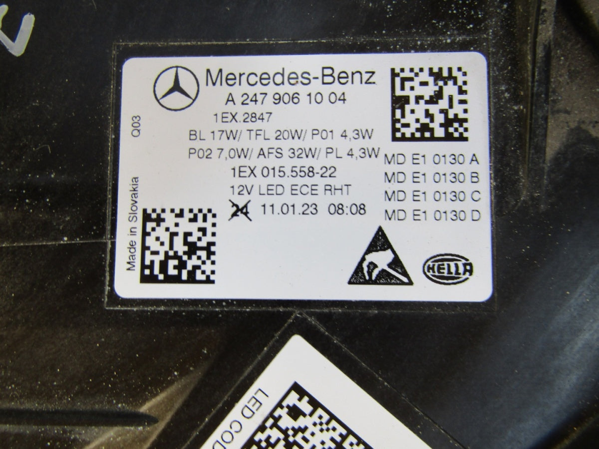 Prednji far MERCEDES B klasa W247 LIFT LED PERFORMANCE 22- RH A2479061004