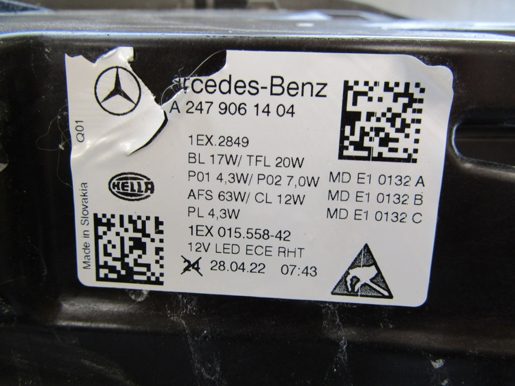 Prednji far MERCEDES B klasa W247 LIFT FULL LED MULTIBEAM 23- RH A2479061404