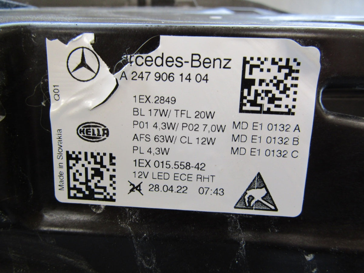 Prednji far MERCEDES B klasa W247 LIFT FULL LED MULTIBEAM 23- RH A2479061404