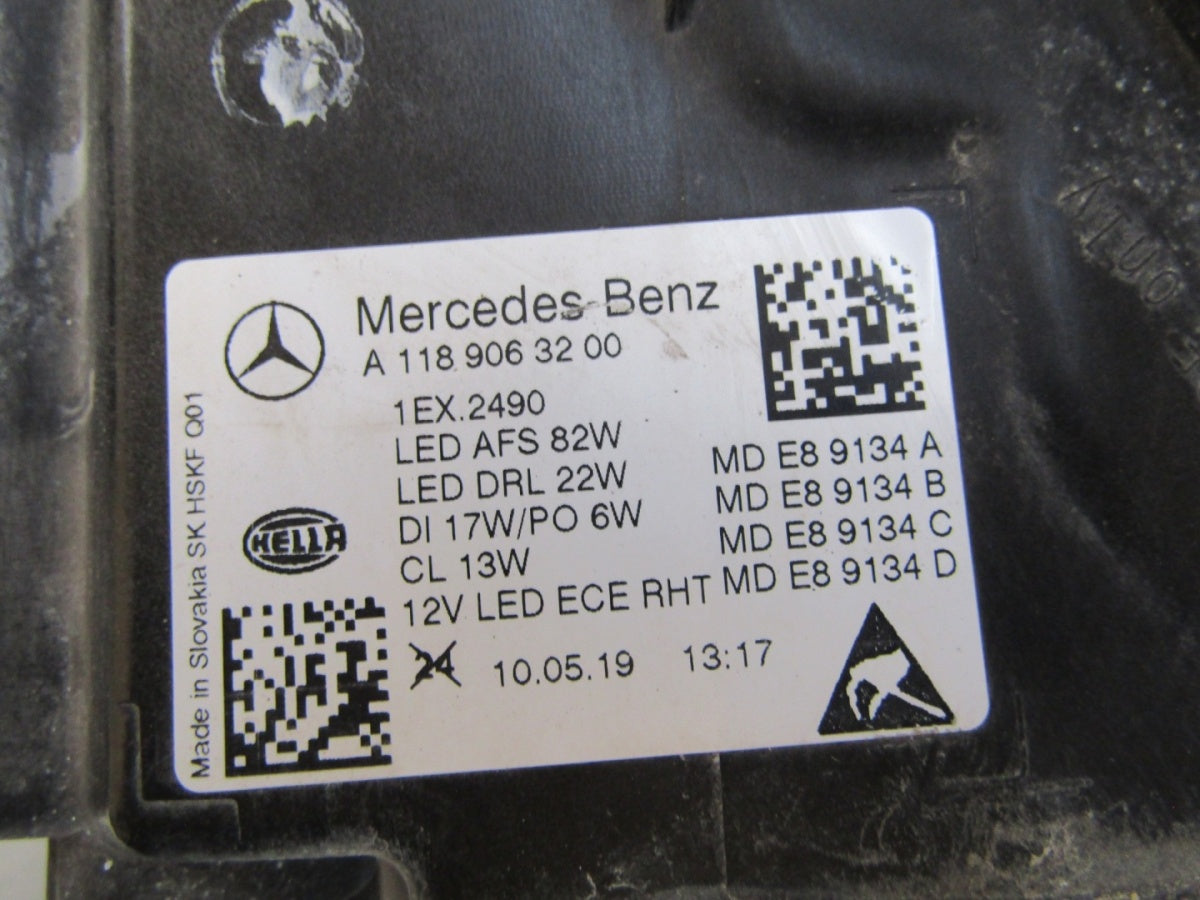 Prednji far MERCEDES CLA W118 MULTIBEAM FULL LED 19-23 RH A1189063200