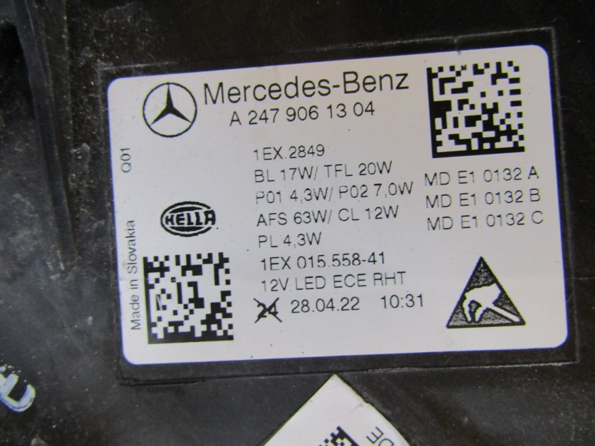 Prednji far Mercedes B klasa 247 LIFT FULL LED MULTIBEAM 23- LH A2479061304