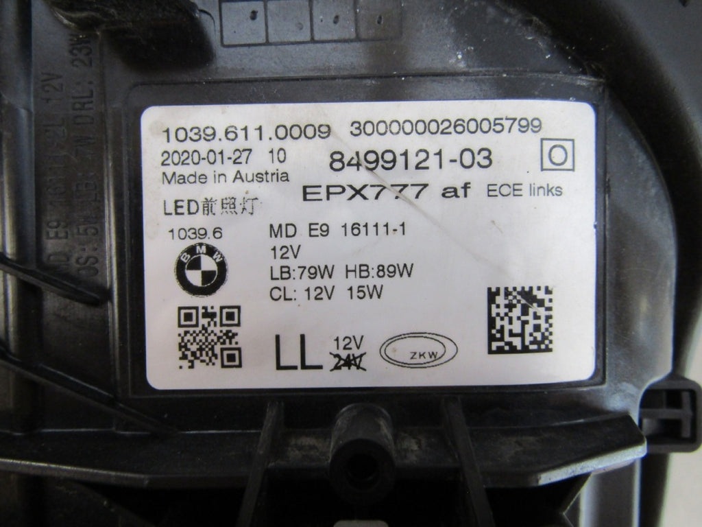 Prednji far BMW 5 G30 G31 ADAPTIVE FULL LED 17-20 LH lijevi 8499121-03
