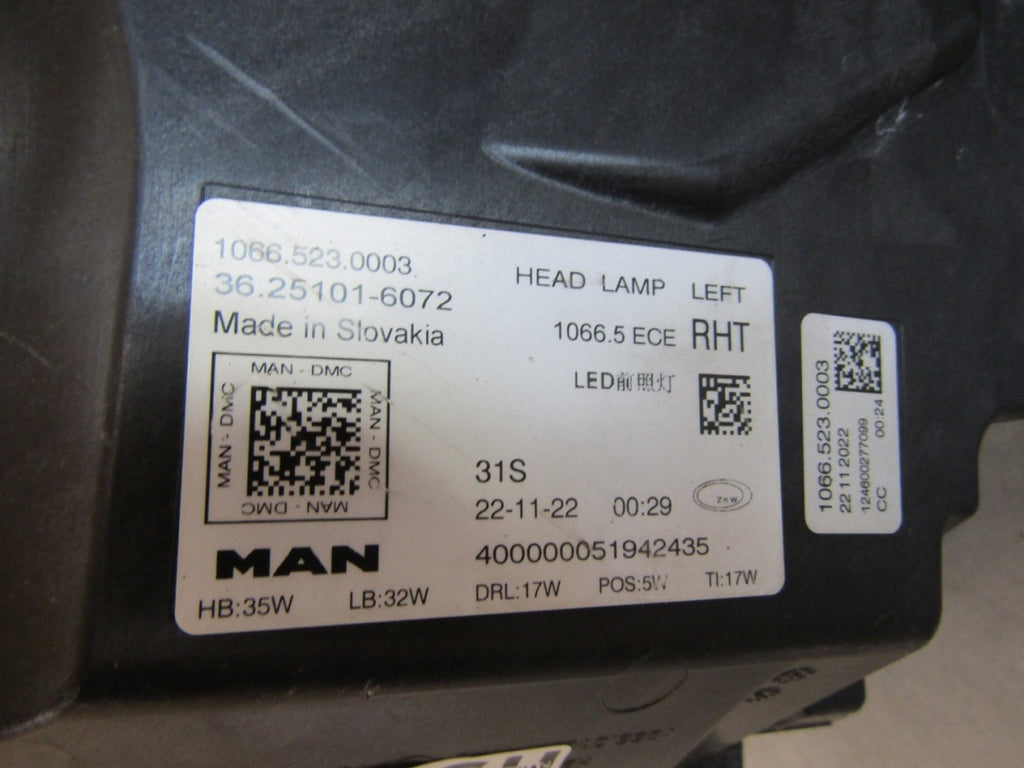 Prednji far LAMPA MAN TGX II 2 LED 20- LH lijevi 10665230003