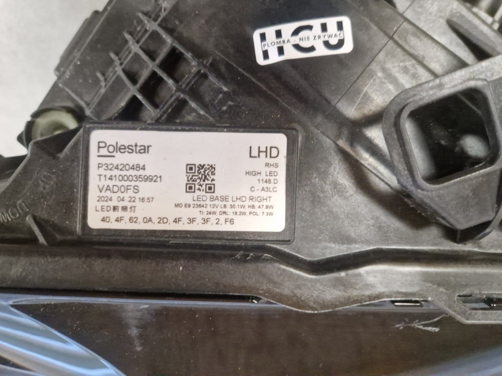 Prednji far POLESTAR II 2 FULL LED BASE desni RH 19- P32420484