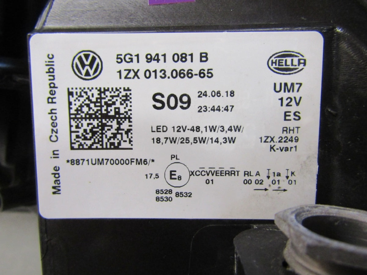 Prednji far VOLKSWAGEN GOLF 7 VII GTE LIFT FULL LED 16-20 LH lijevi 5G1941081B