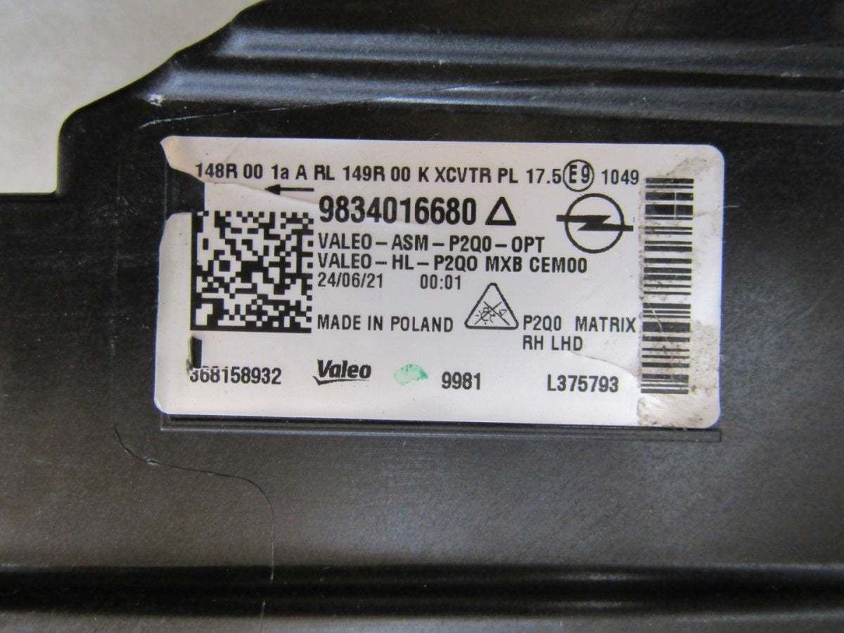 Prednji far OPEL MOKKA 2 II FULL LED MATRIX 20- RH desni 9834016680