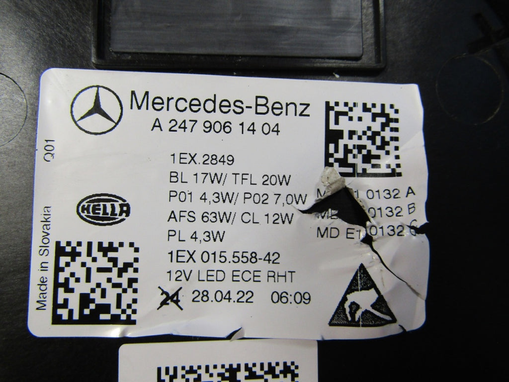 Prednji far MERCEDES B klasa W247 LIFT FULL LED MULTIBEAM 23- RH desni A2479061404