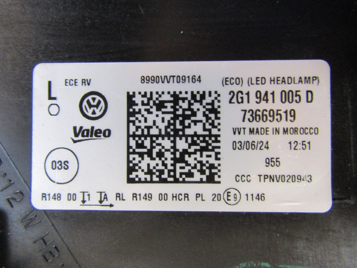 Prednji far VOLKSWAGEN POLO VI 6 2G LIFT LED LH lijevi 21- 2G1941005D