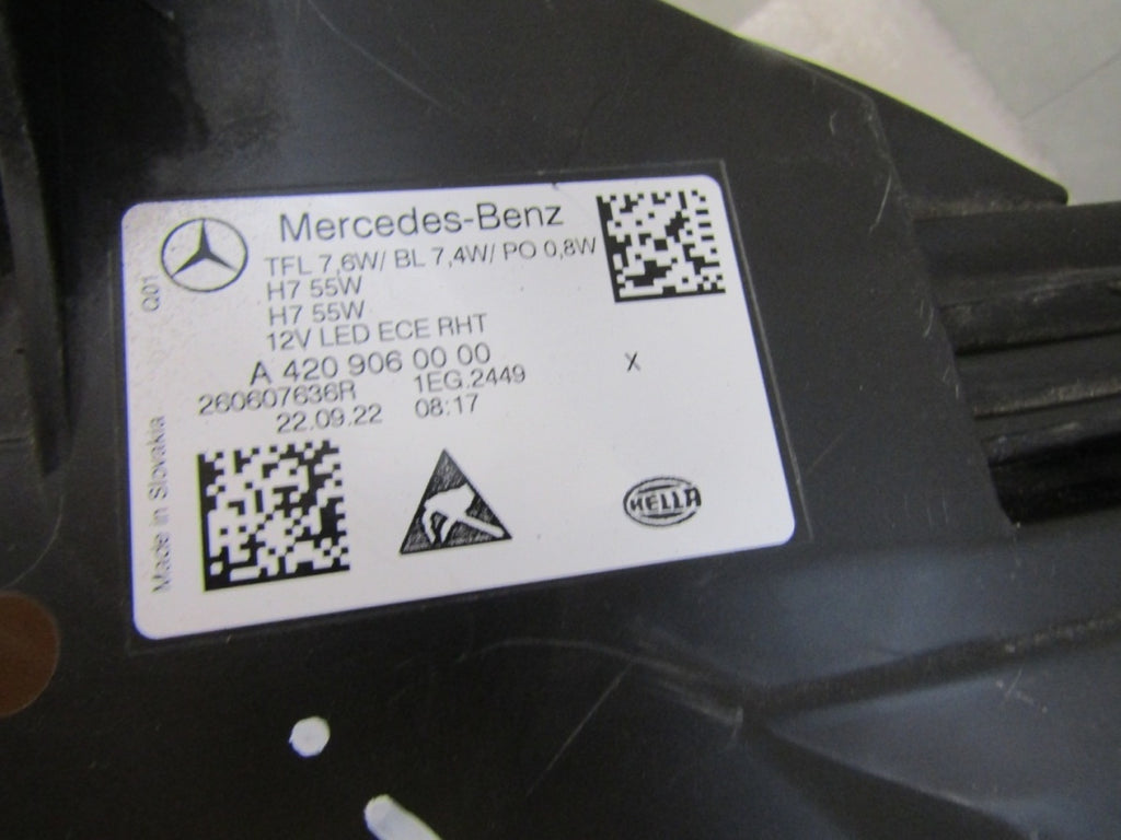 Prednji far MERCEDES CITAN W420 420 halogen 21- LH lijevi A4209060000