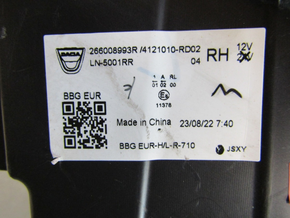 Prednji far DACIA SPRING RH desni LED 21- 266008993R
